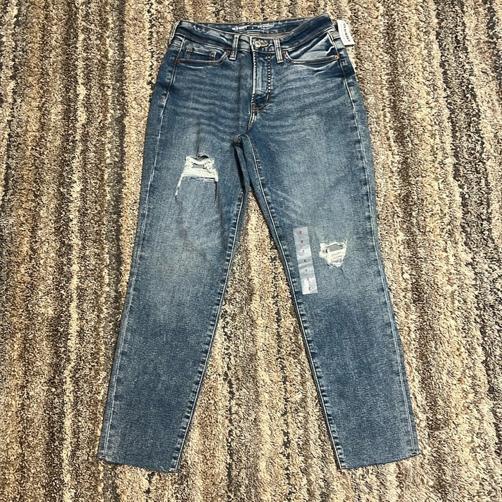 NWT Old Navy O.G. Straight Distressed Jeans